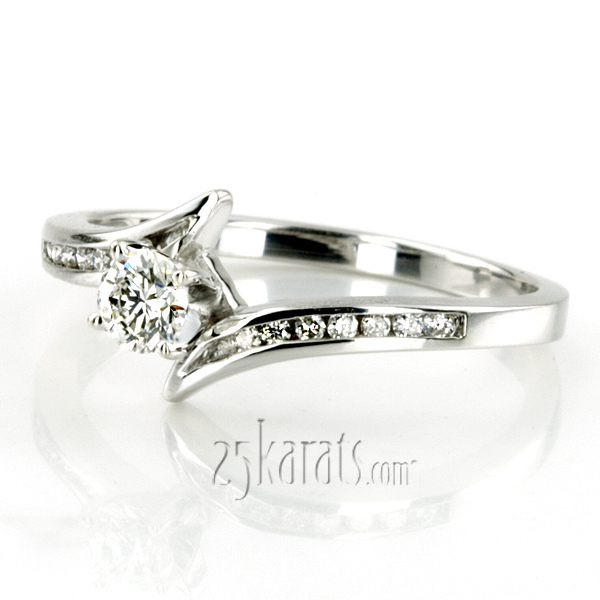 Diamond Accented Channel Set Bridal Ring (0.10ct. t.w.) - view 2