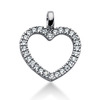 0.70 CT Diamond Heart Shape Pendant