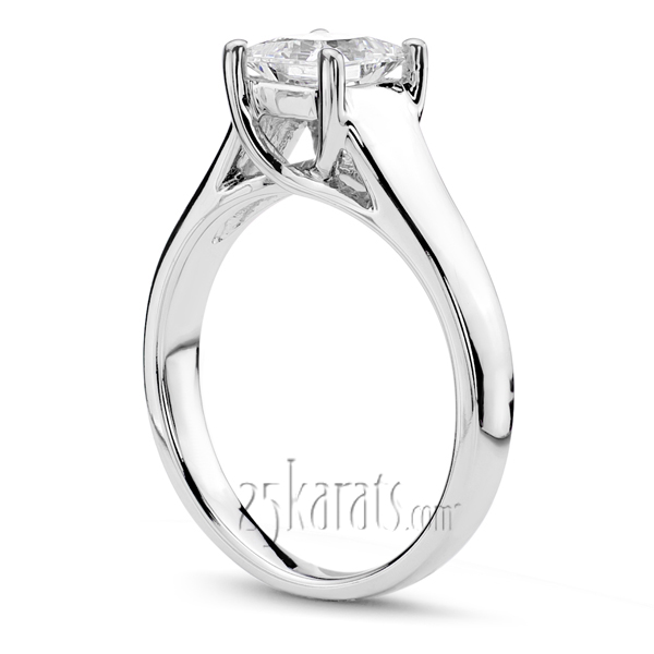 Trellis Solitaire Diamond Engagement Ring - view 2