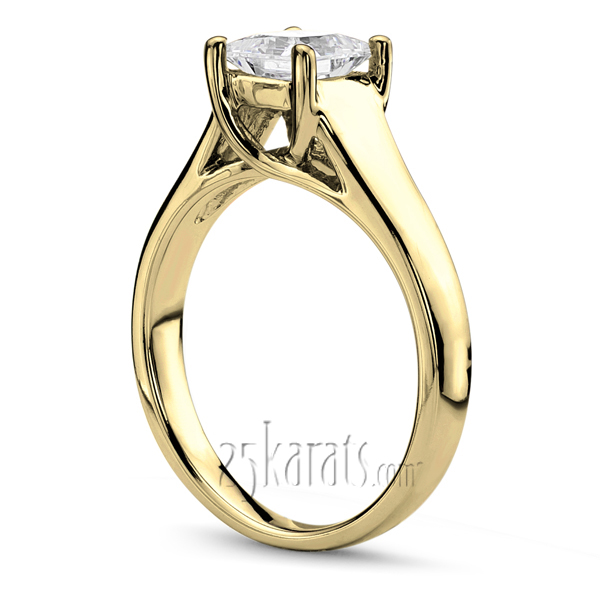 Trellis Solitaire Diamond Engagement Ring - view 4