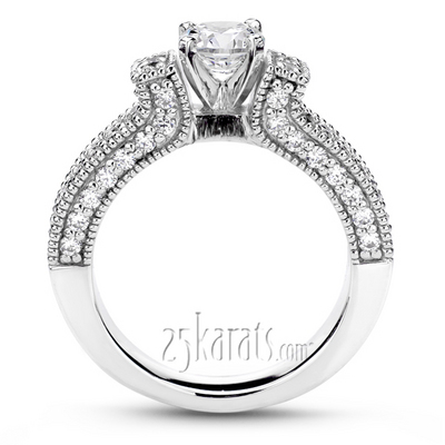 Bead Set Diamond Engagement Ring (1.02 ct.tw) - view 3 of 6