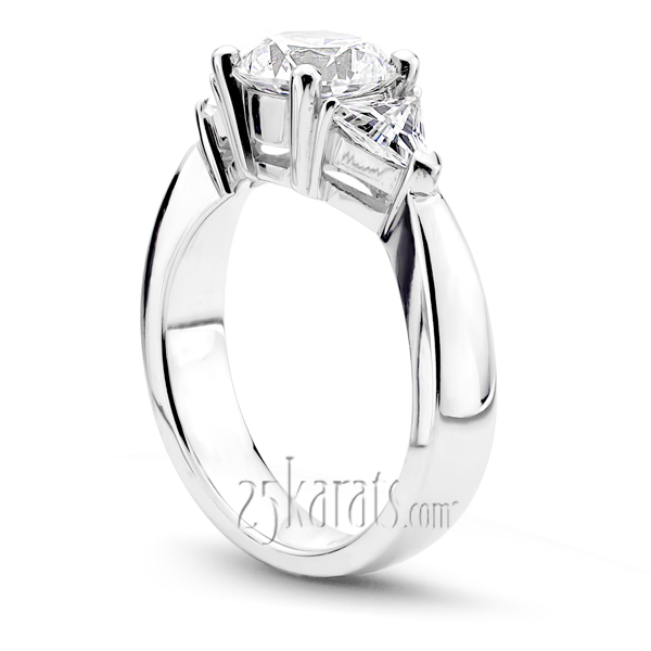 Trillion Cut Diamond Engagement Ring (0.70 ct.tw.) - view 3