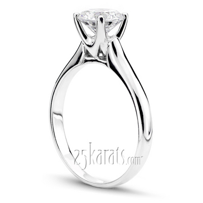 Cathedral Style Solitaire Diamond Engagement Ring - view 3 of 6