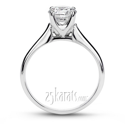 Cathedral Style Solitaire Diamond Engagement Ring - view 4 of 6