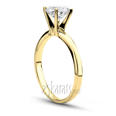 Round Cut Classic Solitaire Diamond Engagement Ring  - view 4 of 6