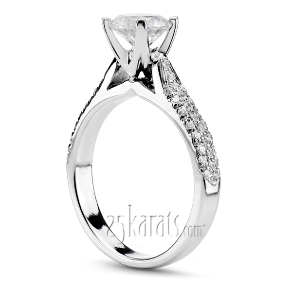 Cathedral Pave Set Engagement Ring (0.31 ct. tw.) - view 1