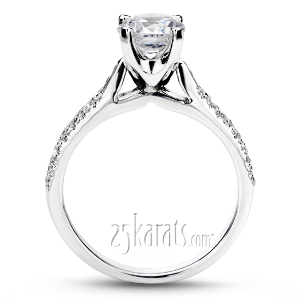 Cathedral Pave Set Engagement Ring (0.31 ct. tw.) - view 2