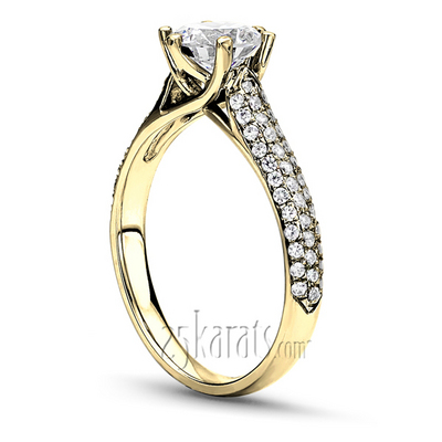 Trellis Center Micro Pave Engagement ring - view 5 of 5