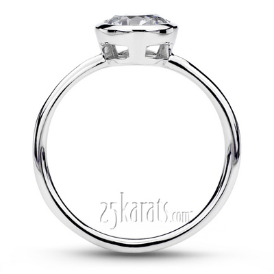 Bezel Set Round Center Solitaire Engagement Ring - view 4 of 7