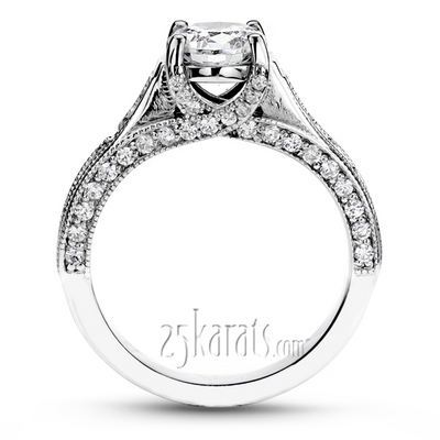 Antique Design Inspired Pave And Channel Set Engagement Ring (1.15 ct. t.w.) - view 2 of 4