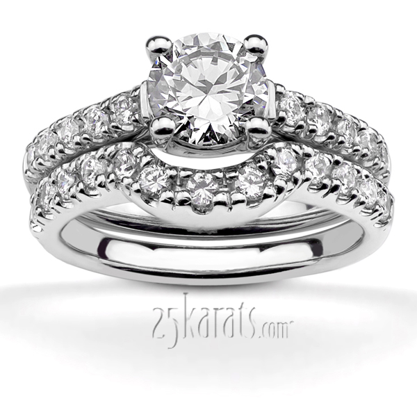 Trellis Center Prongs Diamond Bridal Ring (0.20ct.tw) - view 5