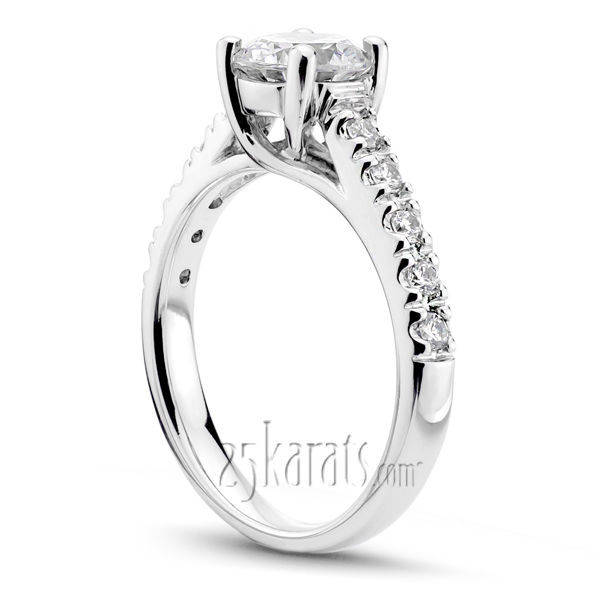 Trellis Center Prongs Diamond Bridal Ring - view 2