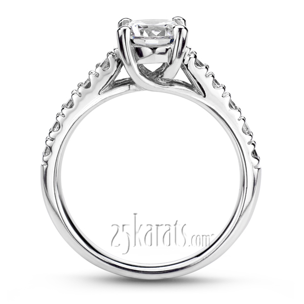 Trellis Center Prongs Diamond Bridal Ring - view 3