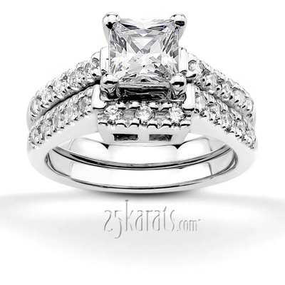 Trellis Setting Princess Center Diamond Bridal Ring (0.18 ct. tw.) - view 5 of 5