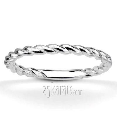 Wire Shank plain wedding band