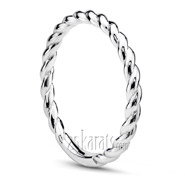 Wire Shank plain wedding band - view 2