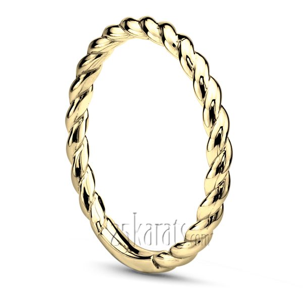 Wire Shank plain wedding band - view 4