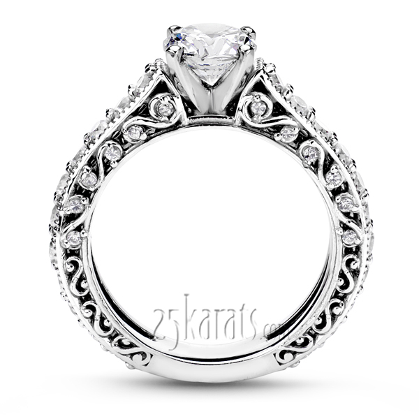 Filigree Diamond Engagement Ring (3/4 ct. t.w.) - view 3