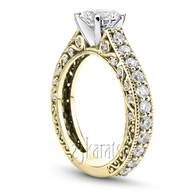 Filigree Diamond Engagement Ring (3/4 ct. t.w.) - view 4 of 7