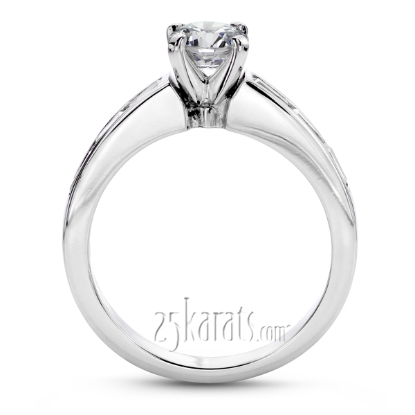 0.54 ct. t.w. Channel Set Diamond Engagement Ring - view 3