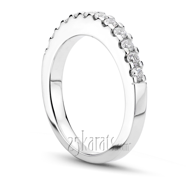 Shared Prong Set Diamond Wedding Band(0.60ct. tw) - view 2