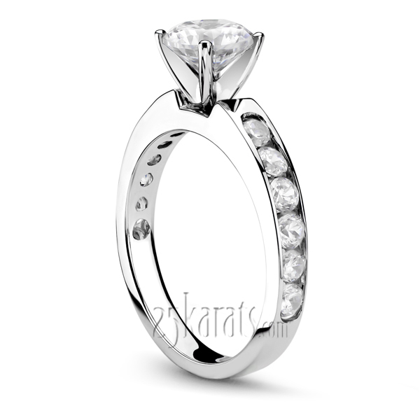 Classic Channel Set Diamond Engagement Ring (1/2 ct. t.w.) - view 2