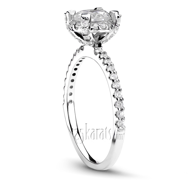 Elegant Shared Prong Diamond Engagement Ring (0.34ct. tw.) - view 1