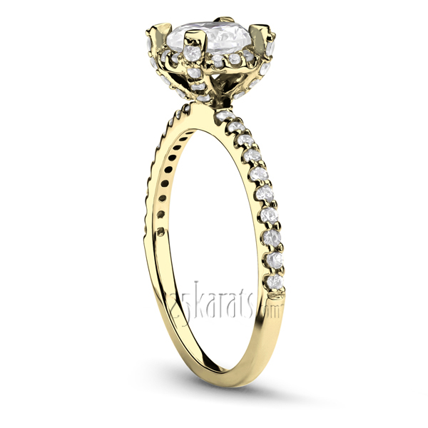 Elegant Shared Prong Diamond Engagement Ring (0.34ct. tw.) - view 3