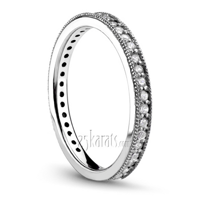 Pave Set Anniversary Band With Migrain Edge (1/3 ct. t.w.) - view 2 of 6