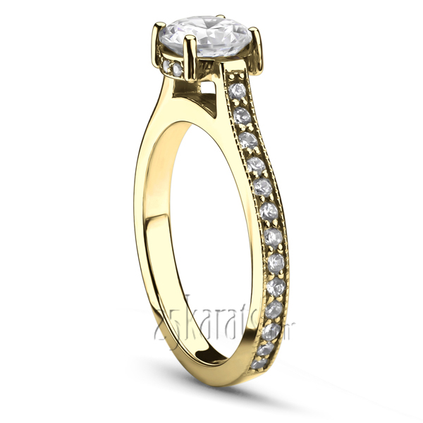 Elegant Four Prong Diamond Engagement Ring (1/2 ct. t.w.) - view 3