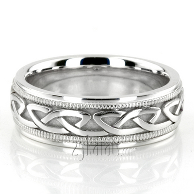 Classic Shiny Celtic Wedding Band  - view 1 of 5