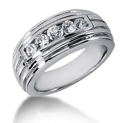 0.36 ct. 5-Stone Diamond Man Ring - view 1 of 2