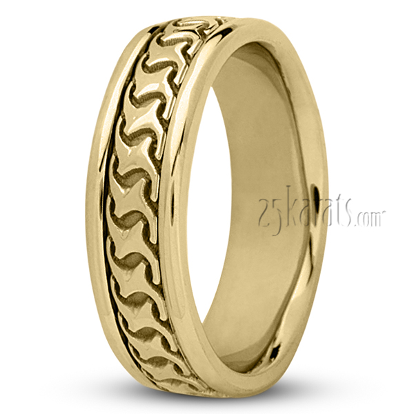 Modern Handcrafted Wedding Ring - view 3