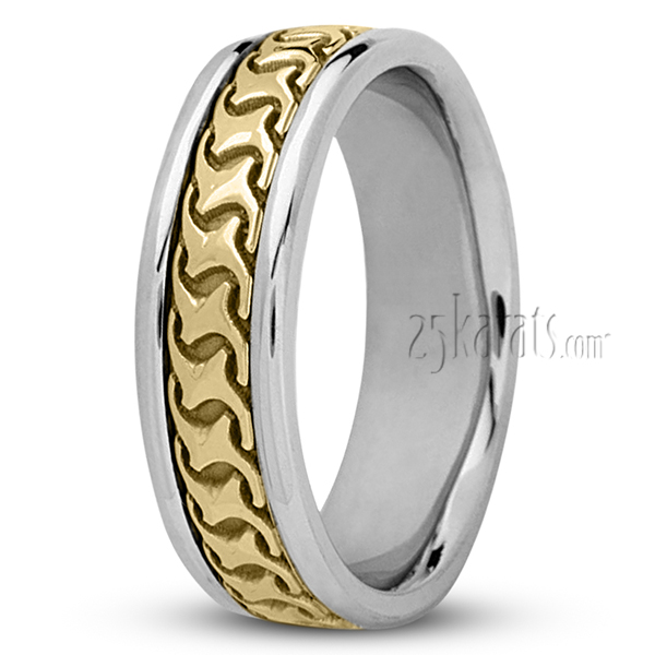 Modern Handcrafted Wedding Ring - view 4