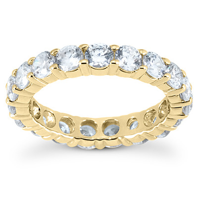 2.70 ct. Round Cut Diamond Eternity Wedding Band - view 3