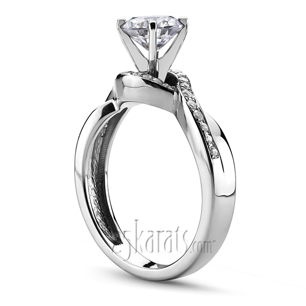 Micro Pave Set Infinity Diamond Engagement Ring (1/4 ct. t.w.) - view 1