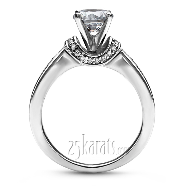 Bead Set Diamond Engagement Ring (0.21ct. t.w.) - view 4