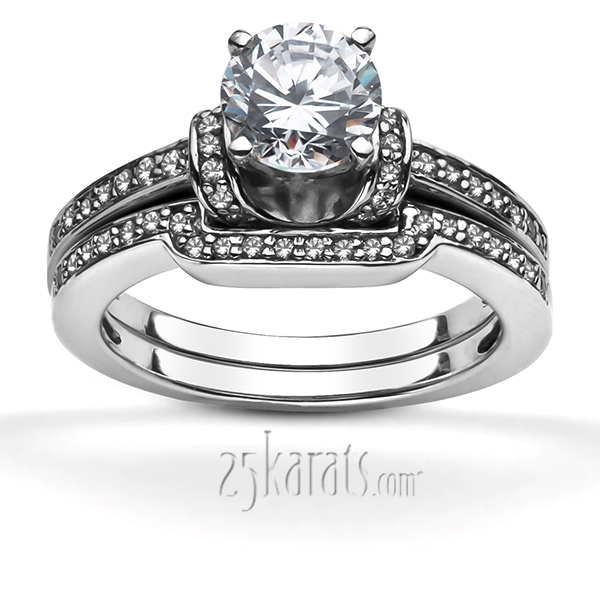 Bead Set Diamond Engagement Ring (0.21ct. t.w.) - view 5