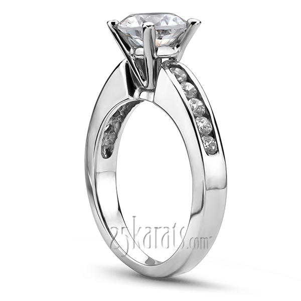 Classic Round Cut Channel Set Diamond Bridal Ring (0.30ct. tw. ) - view 5