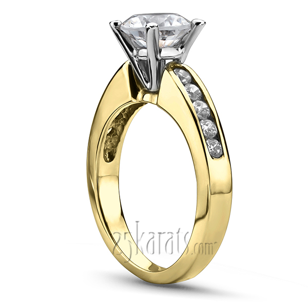 Classic Round Cut Channel Set Diamond Bridal Ring (0.30ct. tw. ) - view 4