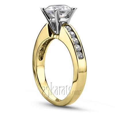 Classic Round Cut Channel Set Diamond Bridal Ring (0.30ct. tw. ) - view 4 of 27