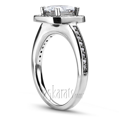 Channel Set Halo Diamond Bridal Ring (0.28 t.c.w.) - view 1 of 5