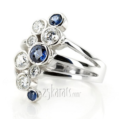 Fancy Diamond And Sapphire Ring (1.25 ct.tw.) - view 2 of 2