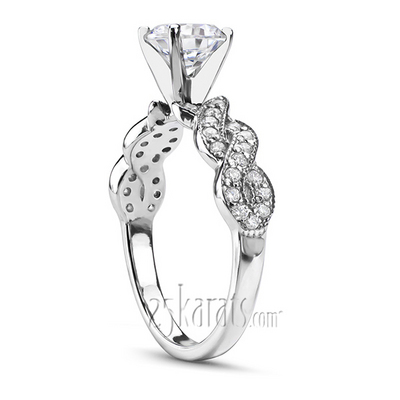 Infinity Shank Shared Prong Diamond Engagement ring (0.34ct. tw.) - view 1 of 4