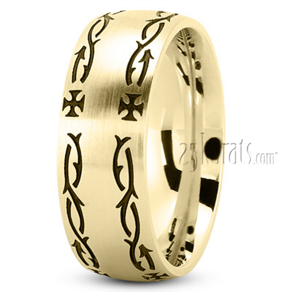 Crown Of Thorns Wedding Band - view 2