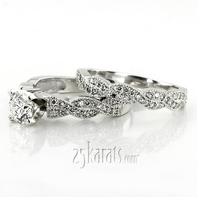 Pave Set Diamond Bridal Ring (0.24 ct.tw.) - view 4 of 30