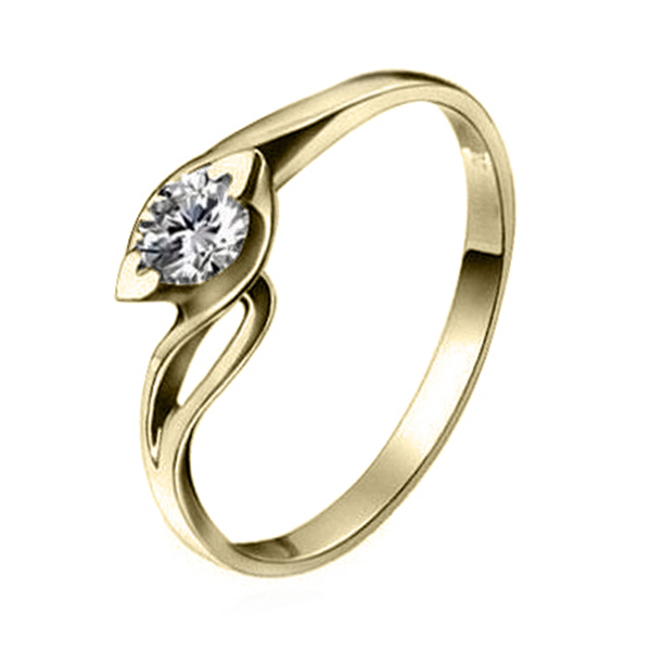 Fancy Solitaire Promise Ring (0.20ct. tw) - view 2