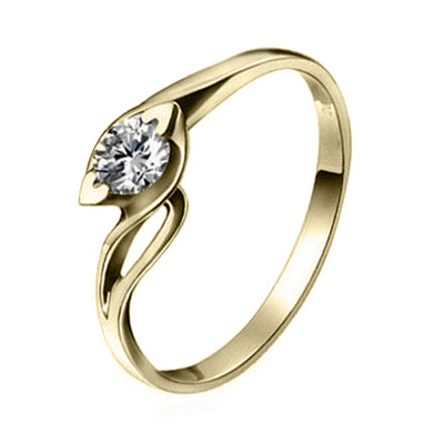 Fancy Solitaire Promise Ring (0.20ct. tw) - view 2 of 2