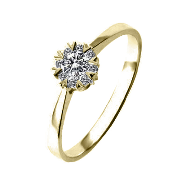 Cluster Center Promise Ring (0.18ct.tw) - view 2