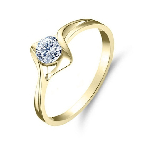 Tension Set Elegant Solitaire Promise Ring (0.25 ct. t.w.) - view 2